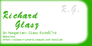 richard glasz business card